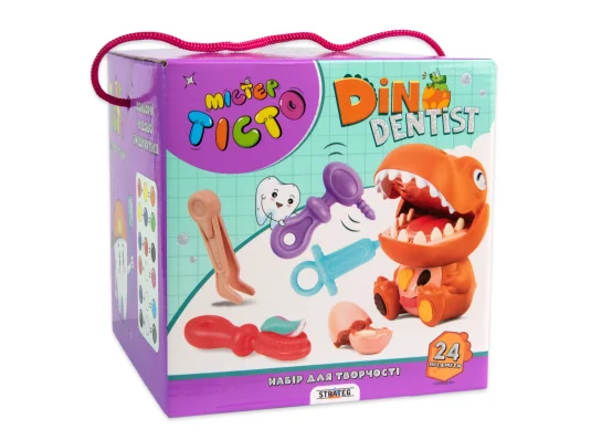 Набор для творчества Мистер тесто Dino Dentist на украинском языке (41020) купить в интернет магазине подарков ПраздникШоп