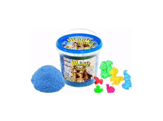 Кинетический песок Magic Sand голубой в ведре 1 кг (372-2) купить в интернет магазине подарков ПраздникШоп