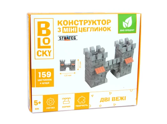 Строительный набор для творчества из мини-кирпичиков BLOCKY Две башни (31021) купить в интернет магазине подарков ПраздникШоп