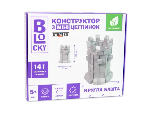 Строительный набор для творчества из мини-кирпичиков BLOCKY Круглая башня (31024) купить в интернет магазине подарков ПраздникШоп