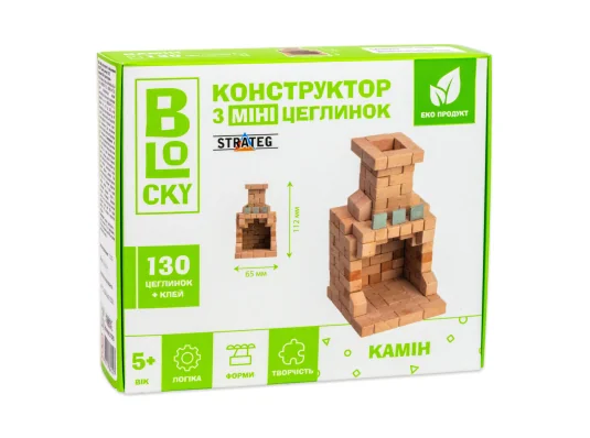 Строительный набор для творчества из мини-кирпичиков BLOCKY Камин (31025) купить в интернет магазине подарков ПраздникШоп