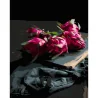 Картина по номерам Цветы на книге на черном фоне 40Х50 (AH1275)