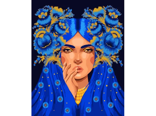 Картина по номерам с алмазной мозаикой SANTI Украинская красавица 40*50 см ©pollypop92 купить в интернет магазине подарков ПраздникШоп