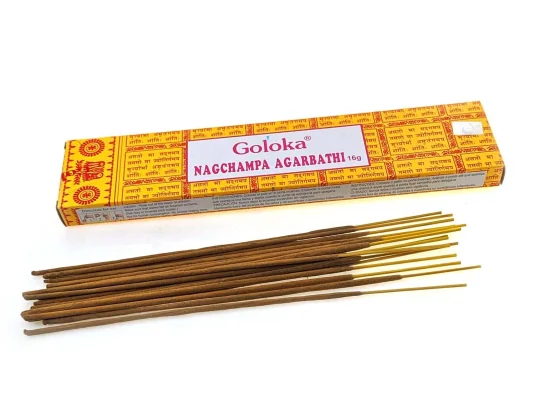 Nagchampa (цветок чампа) (15 gms) (Goloka) пыльцовое благовоние купить в интернет магазине подарков ПраздникШоп
