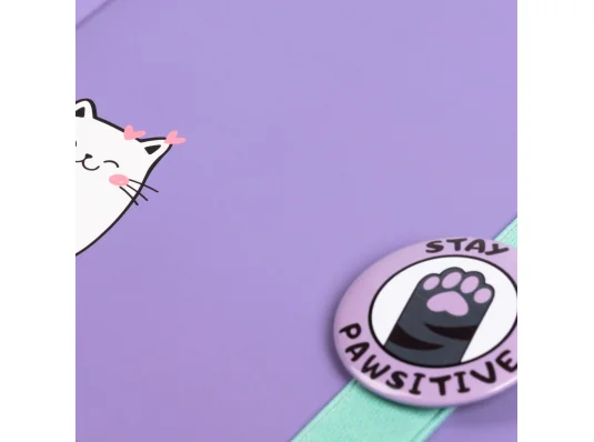 Дневник школьный Yes Pawsitive с набором значков А5 40 листов твердый купить в интернет магазине подарков ПраздникШоп