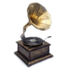 Граммофон «Антик» действующий квадратный (78-скорость) (62×37×37 см) купить в интернет магазине подарков ПраздникШоп