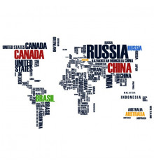 Виниловая наклейка World Map купить в интернет магазине подарков ПраздникШоп