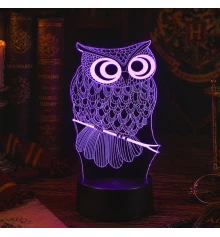 Ночник светильник Сова Хедвиг LED 20х12см 17-1 купить в интернет магазине подарков ПраздникШоп