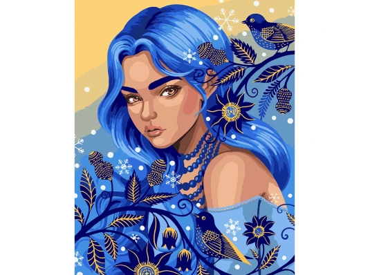 Картина по номерам SANTI Ледяная красавица 40*50 см метал. краски ©pollypop92 купить в интернет магазине подарков ПраздникШоп
