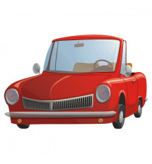 Наклейка детская Cute Car купить в интернет магазине подарков ПраздникШоп