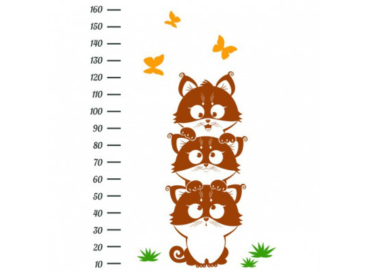 Виниловая наклейка ростомер Funny Kittens купить в интернет магазине подарков ПраздникШоп
