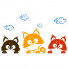 Виниловая наклейка детская Three Kittens