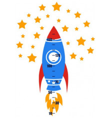 Виниловая наклейка ростомер Rocket купить в интернет магазине подарков ПраздникШоп