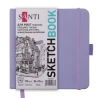 Скетчбук SANTI для графики 15х15см 80 л. твердая обложка PU 110г/м2 фиолетовый