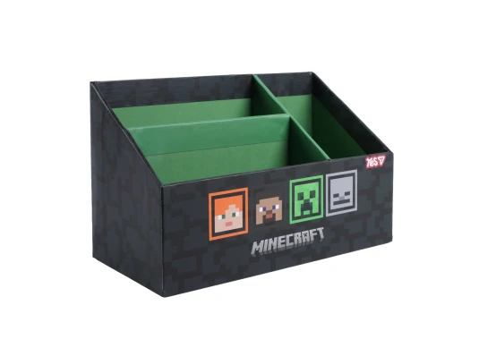 Органайзер настольный Yes Minecraft 3 отделения картон купить в интернет магазине подарков ПраздникШоп