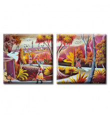 Картина диптих Exotic купить в интернет магазине подарков ПраздникШоп