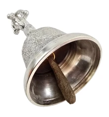 Колокол чакровый латунный посеребренный (№1) (d-7.6 купить в интернет магазине подарков ПраздникШоп