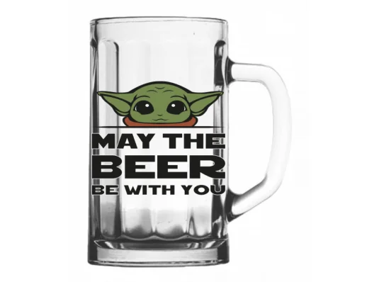 Пивной бокал "May the beer be with you" купить в интернет магазине подарков ПраздникШоп