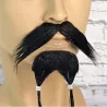 Борода з косичками і вуса