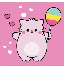 Картина по номерам SANTI Pembe the Cat. Balloon 25х25 см купить в интернет магазине подарков ПраздникШоп