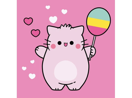 Картина по номерам SANTI Pembe the Cat. Balloon 25х25 см купить в интернет магазине подарков ПраздникШоп