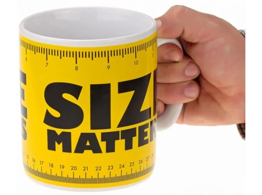 Кружка - гигант "Size matters" купить в интернет магазине подарков ПраздникШоп