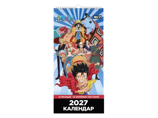 Календарь постер Yes Ван Пис настенный на 2027г 20 х 40 см купить в интернет магазине подарков ПраздникШоп