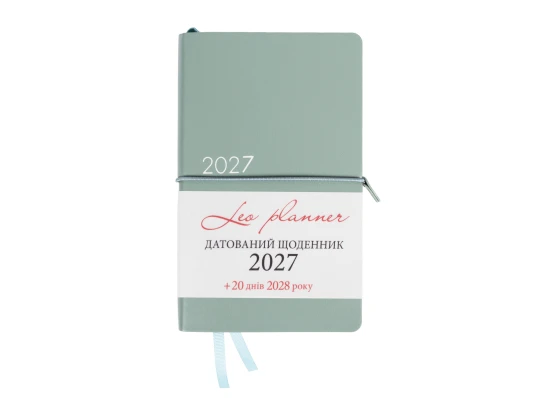 Ежедневник Leo Planner Glory 12х20 см датированный 2027 мягкий фисташковый 352 страницы купить в интернет магазине подарков ПраздникШоп