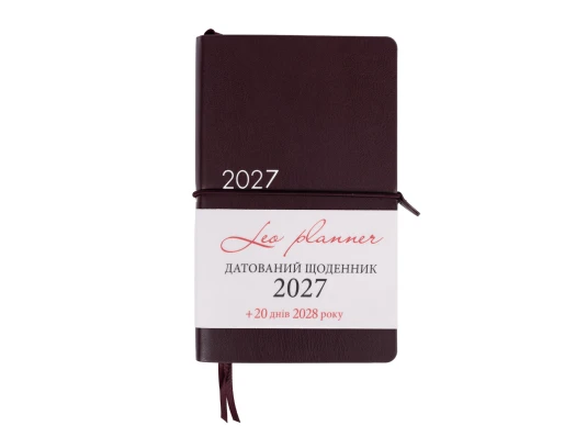 Ежедневник Leo Planner Glory 12х20 см датированный 2027 мягкий коричневый 352 страницы купить в интернет магазине подарков ПраздникШоп