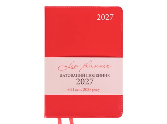 Ежедневник Leo Planner Aldento A5 датированный 2027 интегральный красный 368 страниц купить в интернет магазине подарков ПраздникШоп
