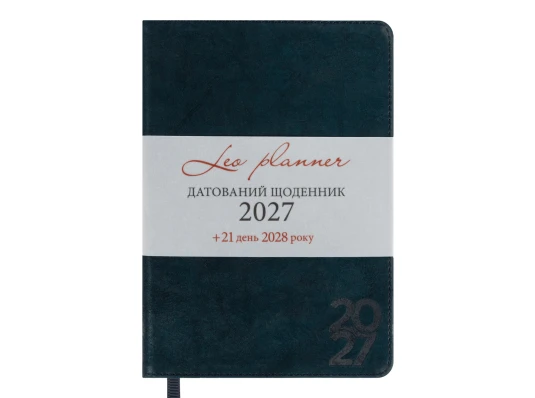Ежедневник Leo Planner Case А5 датированный 2027 интегральный темный изумруд 368 страниц купить в интернет магазине подарков ПраздникШоп