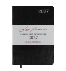 Ежедневник Leo Planner City А5 датированный 2027 твердый черный 368 страниц купить в интернет магазине подарков ПраздникШоп
