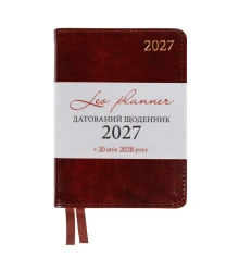 Ежедневник Leo Planner Aldento А6 датированный 2027 интегральный коричневый 352 страницы купить в интернет магазине подарков ПраздникШоп