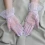 Перчатки фатиновіе в горошек 25см (белые) купить в интернет магазине подарков ПраздникШоп