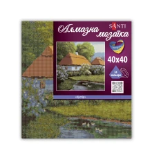 Алмазная мозаика SANTI Хутор 40*40см на подрамнике купить в интернет магазине подарков ПраздникШоп