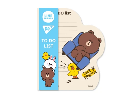 Бумага для заметок YES To Do Line Friends boy планшет с магнитом купить в интернет магазине подарков ПраздникШоп