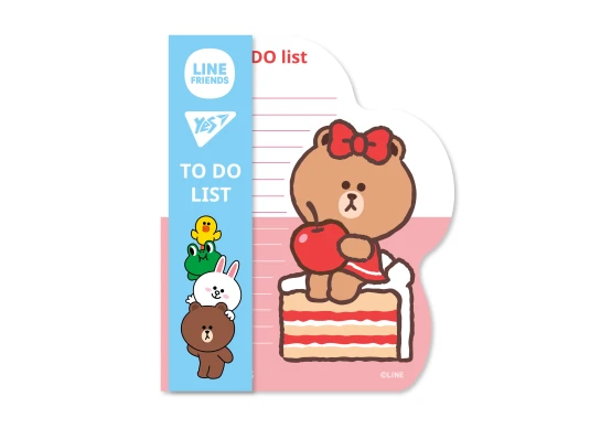 Бумага для заметок YES To Do Line Friends girl планшет с магнитом купить в интернет магазине подарков ПраздникШоп