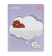Папка на 20 файлов YES Line Friends А4 с карманом купить в интернет магазине подарков ПраздникШоп