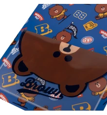 Папка на 20 файлов YES Line Friends Brown А4 с карманом купить в интернет магазине подарков ПраздникШоп