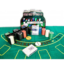 Покерний набір (2 колоди карт, 200 фішок, сукно) купить в интернет магазине подарков ПраздникШоп