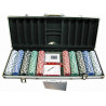 Покерный набор в кейсе 2 колоды карт + 500 фишек
