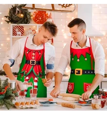 Фартук с приколом рождественский Веселый эльф 14008 (1шт) купить в интернет магазине подарков ПраздникШоп