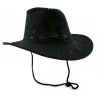 Шляпа Ковбоя  черная "замшевая"