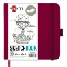 Скетчбук SANTI для графики 15х15см 80 л. твердая обложка PU 110г/м2сливовий