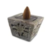Подсвечник-подставка для благовоний из мыльного камня квадратная (5.6×5.6×4 см)