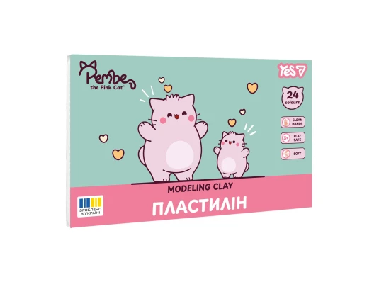 Пластилин Yes Pembe the Cat 24 цвета 480г купить в интернет магазине подарков ПраздникШоп