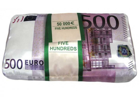 Подушка "500 ЕВРО" купить в интернет магазине подарков ПраздникШоп