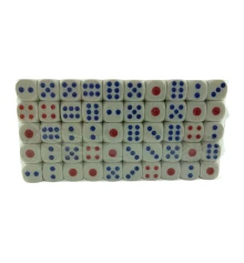 Кости игральные (100 штук) (кость 9мм) (9.8×4.9×2 см) купить в интернет магазине подарков ПраздникШоп
