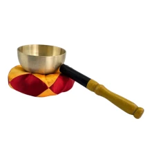 Поющая чаша с резонатором и подушечкой (d-9 см h-4.5 см) купить в интернет магазине подарков ПраздникШоп
