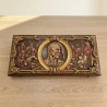 Нарды резные «Козацкие развлечения», из массива дерева (56×27.5×7 см). с янтарными фишками